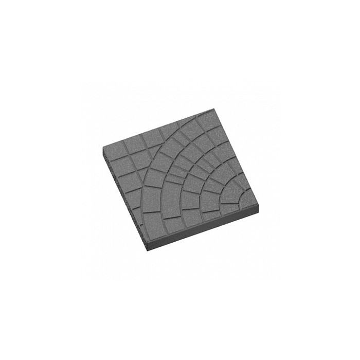 Квадратная тротуарная плитка 500х500х40 солнышко Серый