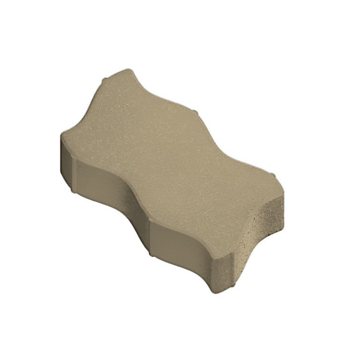 Фигурная тротуарная плитка Волна 6 Бежевый